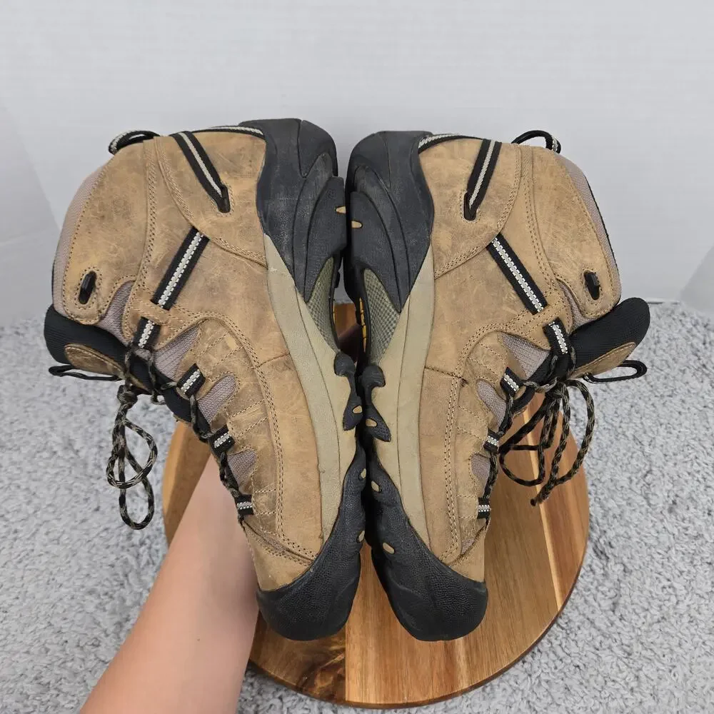 Keen Mens 13 Targhee 2 Mid Waterproof Brown Black Performance Trail Hiking Boots
